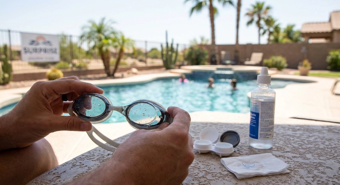 Is It Safe to Swim with Contact Lenses in Surprise?